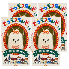 德德小品集 美勞事務剪刀, 造型剪刀 日製不鏽鋼附蓋 磁鐵, 白精靈, 4支