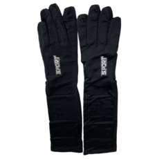 冰絲涼感手袖套 長53.5cm 臂圍23-35cm 五指款 防滑 透氣網格, 深灰色, 1雙