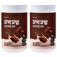 꼬박꼬밥 고단저당 단백질 쉐이크 초코 대용량, 2개, 400g
