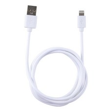 格成 蘋果 充電傳輸線 Lightning 2.4A大電流, 100cm, 白色, 1條