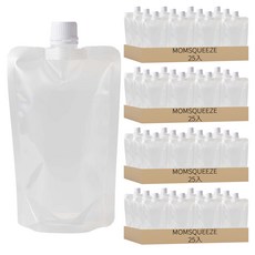MOMSQUEEZE 吸嘴飲料袋, 18 x 12cm, 25個, 4組