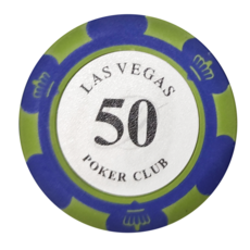 LAS VEGAS 遊戲籌碼 Poker Club 60個, 面額50元, 1組