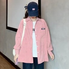 Elsso 女款燈芯絨休閒約會長袖外套襯衫