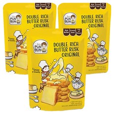 푼분 더블 리치 버터 러스크 오리지널, 3개, 60g