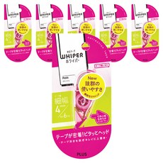 PLUS 普樂士 紙質小修正帶 WH-814 4mm, 6個, 粉色