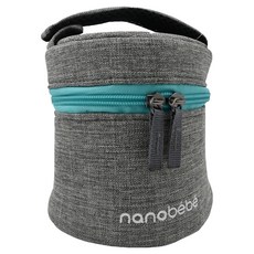 nanobebe 奶瓶保冷旅行袋，低溫保鮮，可手提/吊掛，雙向拉鍊設計，可機洗，附贈冰袋, 15.7 x 13.5 x 13.5cm