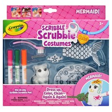 Crayola 繪兒樂 彩繪百變美人魚套裝, 粉色 + 綠色 + 橘色, 1盒