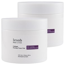 lesob 88% 客製化角質保濕鎮靜化妝水棉片 玻尿酸 130ml, 70枚入, 2個