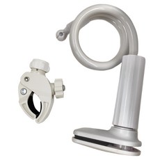 夾式吹風機架, 底座長寬9x5cm, 全長26~57cm, 白色, 1個