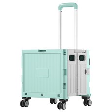 萬用折疊購物車 萬向輪 50L, 綠色, 1個