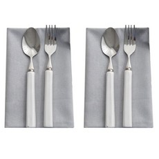 Sugar Cotton素色亞麻餐巾, 灰色, 2個, 1入