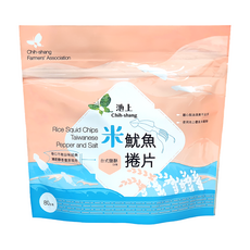池上鄉農會 米魷魚捲片 台式鹽酥口味, 1包, 80g
