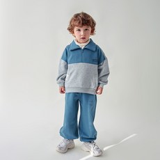 WALTONKIDS 兒童男童拉鍊領刷毛上下套裝