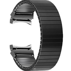 HAMATE 智慧手錶相容輕量金屬彈性環圈錶帶 S, 黑色