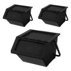 comet 萬用資源回收分類箱3件組, 黑色