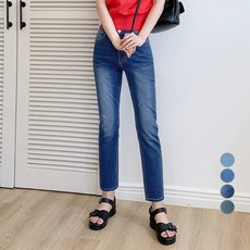 클로니아 여성용 에어 썸머 쿨터치 일자 데님 팬츠 CS767778