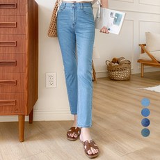 클로니아 여성용 에어 썸머 쿨터치 일자 데님 팬츠 CS767778