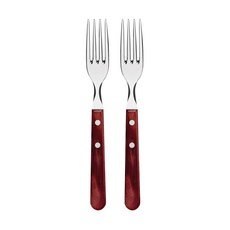 TRAMONTINA 木柄餐叉, 紅棕色, 2入