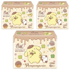 春風 布丁狗抽取式廚房紙巾 120張, 3個裝, 3組