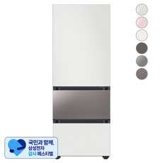 [삼성 감사 페스티벌] [색상선택형] 삼성전자 비스포크 김치플러스 냉장고 방문설치, 코타 화이트 + 브라우니 실버 + 글램 화이트, RQ33A74A1AP