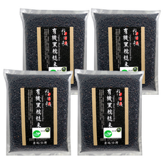 鴨間稻 有機黑糯糙米, 台灣產, 1kg, 4包