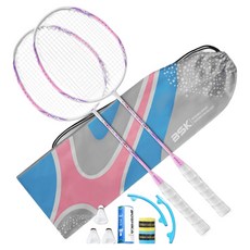 搏仕卡 羽球拍 2入+羽毛球 3入+球拍包組 PK, 1套, BSK-1314