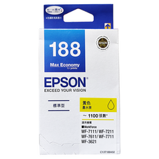 墨水匣 適用Epson wf-3621/7111/7611, 黃色, 1個