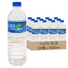 nulife 生活 純水, 600ml, 24瓶
