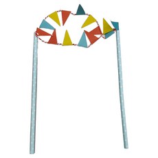 Mr. Baking 蛋糕裝飾組, 插旗4個 + 旗子2個 + 圍邊1個, 機器人 美人魚, 1組