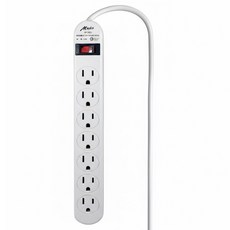 Mayka 明家 電腦用7插1開關 防雷突波保護, 1.8m, 白色, 1條