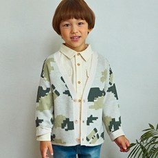 ToTo Heros 男童TH迷彩針織開襟衫
