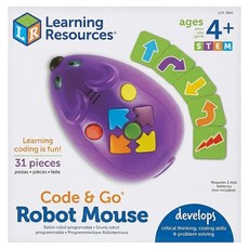 Learning Resources Code & Go 編程機器人滑鼠 混和顏色, 1個