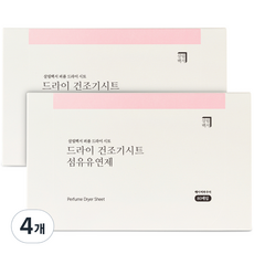 살림백서 드라이 건조기시트 섬유유연제 베이비파우더향, 4개, 80매