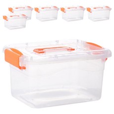 透明手提收納箱 3個, 透明色, 2組