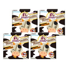 Boneplus 天然潔牙牛皮壓骨4吋 18週以上犬種 牛奶 200g 4包