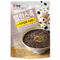 샘표 밸런스죽 흑임자 서리태 오곡죽, 420g, 1개
