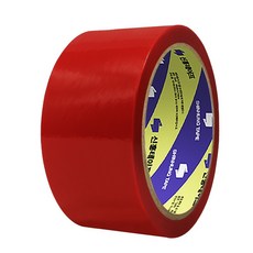 신흥테이프 칼라 박스테이프 빨강 50m, 2개