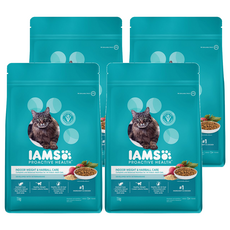 IAMS 愛慕思 健康優活 室內貓體重管理及化毛營養配方乾糧, 玉米, 1kg, 4袋
