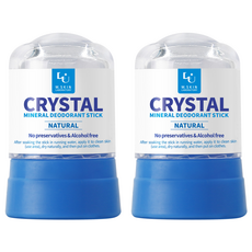 WPB研究所 水晶除臭劑 自然香, 2個, 45g