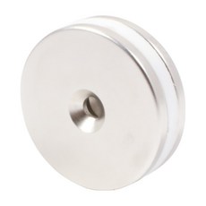 釹製圓形沉頭磁鐵 50 x 5mm, 銀色, 2個