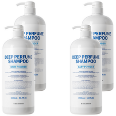 더블유피부연구소 딥 퍼퓸 샴푸 베이비파우더향, 1.5L, 4개