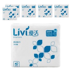 LIVI 優活 單抽柔拭紙巾 2層, 1入, 6包