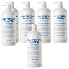 더블유피부연구소 딥 퍼퓸 샴푸 베이비파우더향, 1.5L, 6개