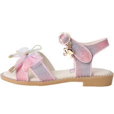 SHOOPEN KIDS 芭比女童蝴蝶結裝飾交叉帶涼鞋 BBDW78S12