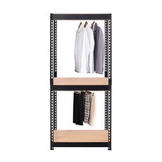 스피드랙 V2 봉2 3단 행거, 블랙