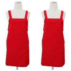普通圍裙, 紅色, 2個