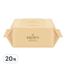 브라운 오리지널 엠보싱 저자극 물티슈 캡형, 55g, 82매, 20개