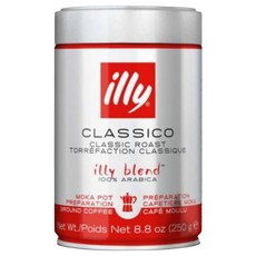 illy 意利 中焙咖啡豆-摩卡壺專用粉, 1罐, 250g, 摩卡鍋