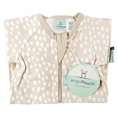 ergoPouch 長袖連身衣, 換尿布輕鬆方便, 手腳反折式袖口, 6-12個月 (身高: 76CM), 6~12個月, 米蘭米