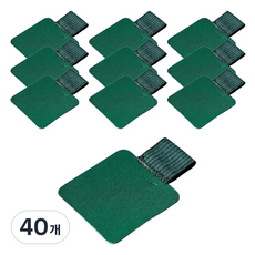 마켓감성 북 포인트 펜클립 정사각, 그린, 40개